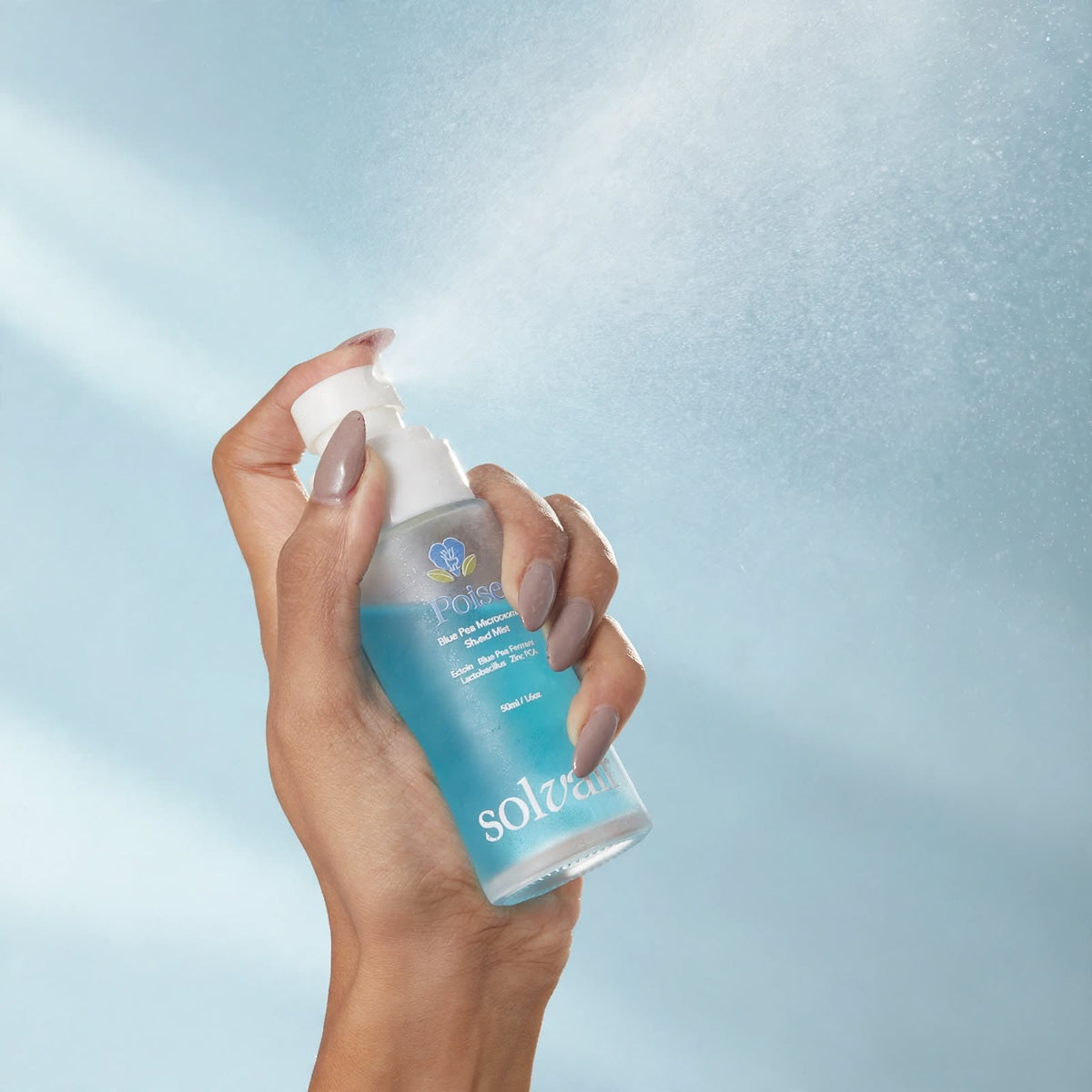 Spraying POISE mist